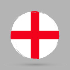 Flag of England, banner with grunge brush