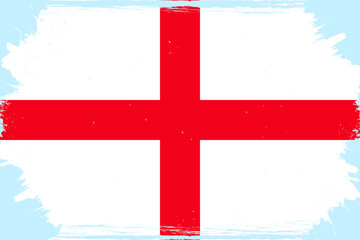 Obraz premium Flag of England, banner with grunge brush
