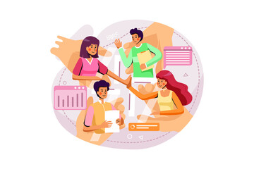 A company use online meeting for discussing their business