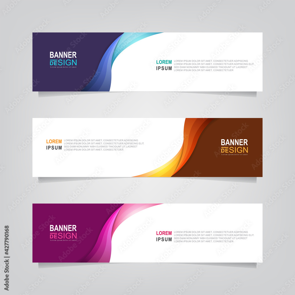 Wall mural vector abstract banner design web template