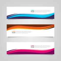 Naklejka premium Vector abstract banner design web template