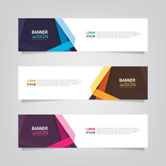 Vector abstract banner design web template