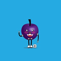 fruit cartoon mascot expression