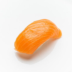 fresh sushi on the white background