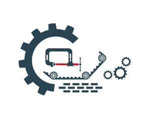 Vector icons, logo for repair and installation and construction work.