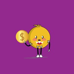 cute chicks cartoon mascot vector