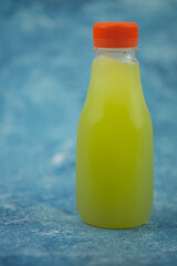 Cane juice in plastic bottle. organic drink.