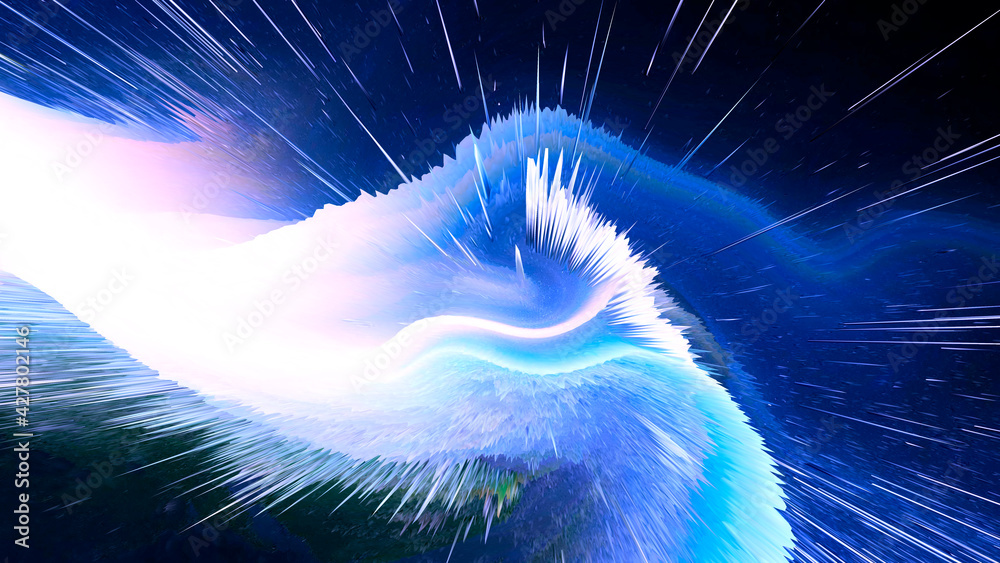 Wall mural abstract and cool background of the universe explosion