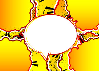 Cartoon Vector Illustration template design for poster, card, sale banner. Pop art creative concept comics book background halftone dots. Cartoon retro pattern. Abstract  90-s style magazine cover.