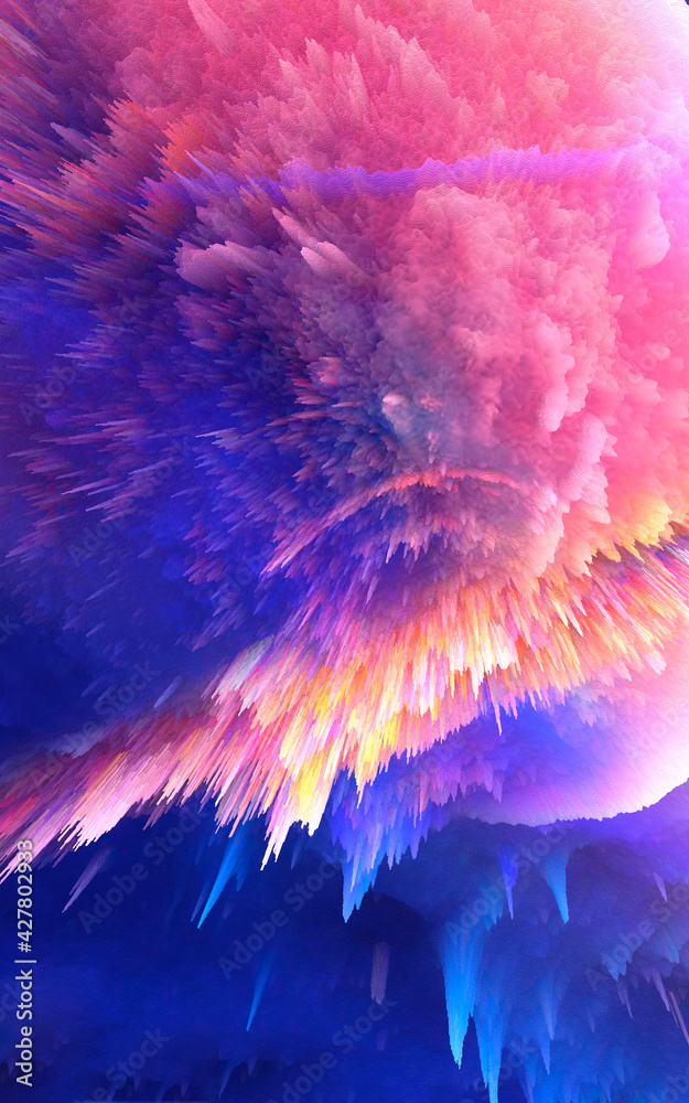 Sticker abstract and cool background of the universe explosion