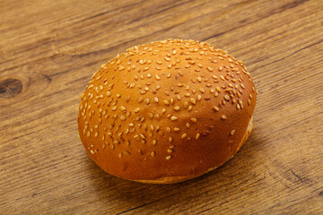 Burger bun with sesame seeds