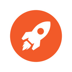 Spaceship icon vector graphic illustration