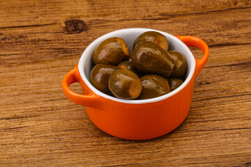Marinated feijoa in the bowl