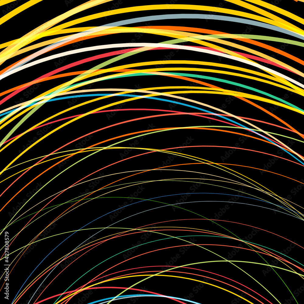 Poster abstract background with bright rainbow colorful lines wave
