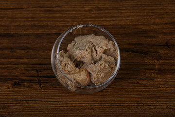Herring butter spread in the bowl