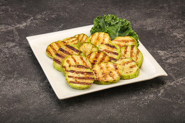 Vegan cuisine Grilled zucchini slices