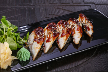 Japanese cuisine Sashimi with eel