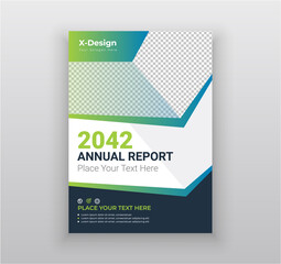 Annual report business flyer and brochure template design