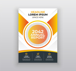 Annual report business flyer and brochure template design