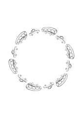 Transport frames on the A4 vertical format - bus and car. Travel, tourism, travel, go. Styling, graphics