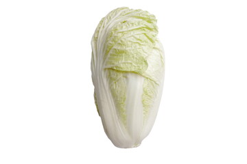 Fresh white cabbage on a white background