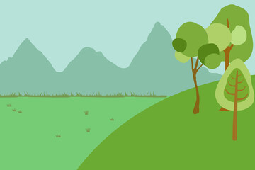 Mountain View Background Vector