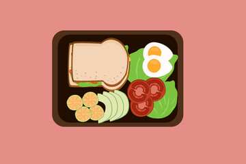 Lunch Time Background Vector