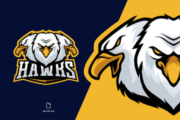 three eagles head mascot sport logo illustration