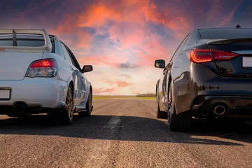 Fotobehang Formule 1 sports car at the start, speed competitions, street racing  © Евгений Бордовский