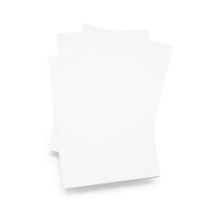 Blank sheets of paper on light background