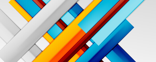 Multicolored lines background. Design template for business or technology presentations, internet posters or web brochure covers