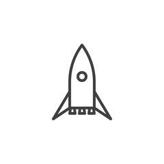 Spacecraft line icon