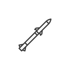 Missile rocket line icon