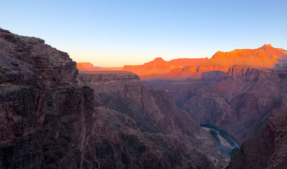 Grand Canyon sunrise, South Kaibab Trail, Colorado River