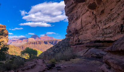 Bright Angel Trail Grand Canyon.