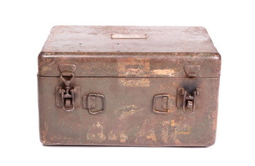 Old rusted green army case