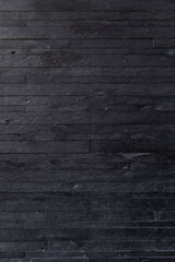 Fototapeta premium 黒い石盤を積み上げた石壁