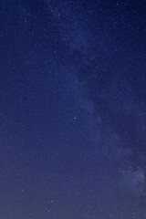 Milky Way stars and starry skies photographed with long exposure