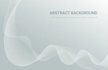 Grey wavy smoke abstract background