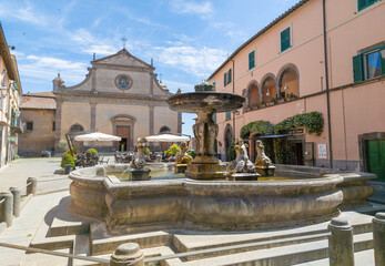 Tuscania (Italy) - A view of gorgeous etruscan and medieval town in province of Viterbo, Tuscia,...