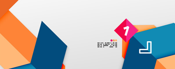 Shiny color triangles and geometric shapes vector abstract background