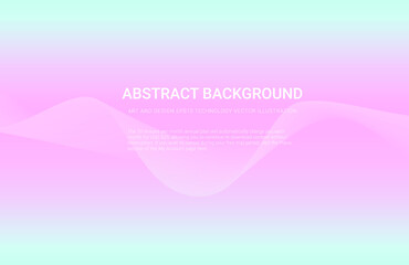 Light pastel abstract background vector template. Soft illustration, transparent waves. Pink, turquoise landing page