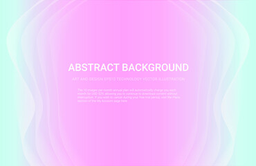 Light pastel abstract background vector template. Soft illustration, transparent waves. Pink, turquoise landing page