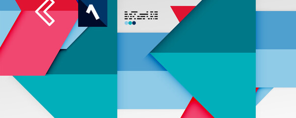 Shiny color triangles and geometric shapes vector abstract background