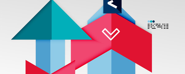 Shiny color triangles and geometric shapes vector abstract background