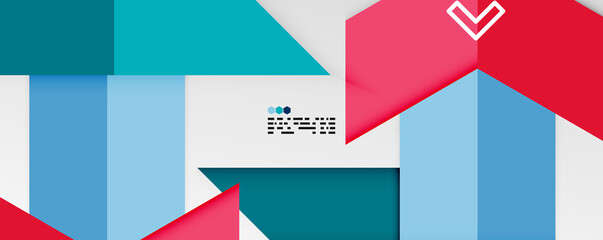 Shiny color triangles and geometric shapes vector abstract background