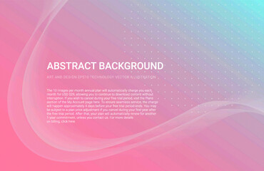 Light pastel abstract background vector template. Soft illustration, transparent waves. Pink, turquoise landing page