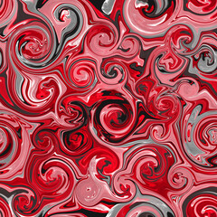 Obraz premium White-red-black streaks. Seamless abstract pattern. Print for printing on fabric, clothing, paper, wallpaper, and other surfaces.