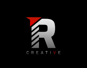 Creative Modern Letter R logo, Abstract R Letter Logo Icon.