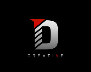 Creative Modern Letter D logo, Abstract D Letter Logo Icon.